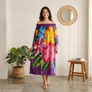 Summer Dress Rayon Hand Painted by Balinese Artisans